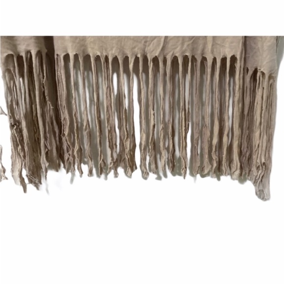 🩷 Tan Tribal Printed Fringed Crop Top 3X 1031 - Picture 4 of 5